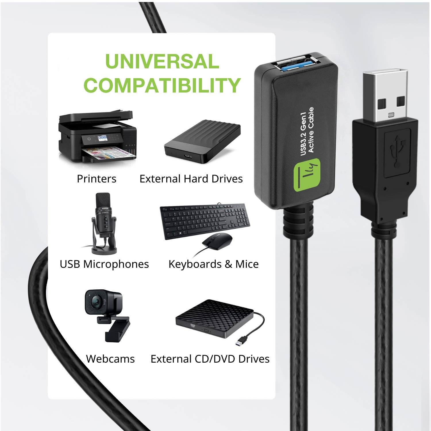 Techly USB 3.0-repeaterkabel 5m-3