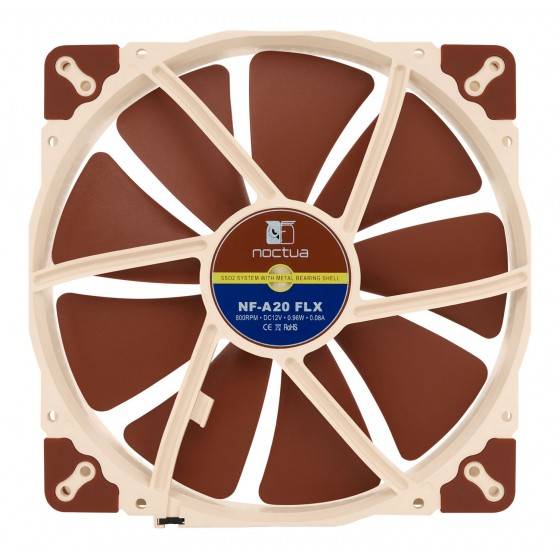 Noctua NF-A20 FLX computerbehuizingsventilator 20 cm beige, bruin-9