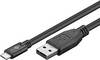 USB 2.0 kabel USB-C naar USB A, zwart geschikt voor apparaten met USB-C aansluiting