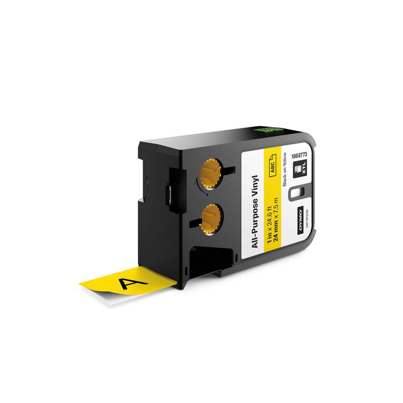 Etiketten DYMO 1868773 XTL Tapekleur: Geel Tekstkleur:Zwart 24 mm 7 m-1