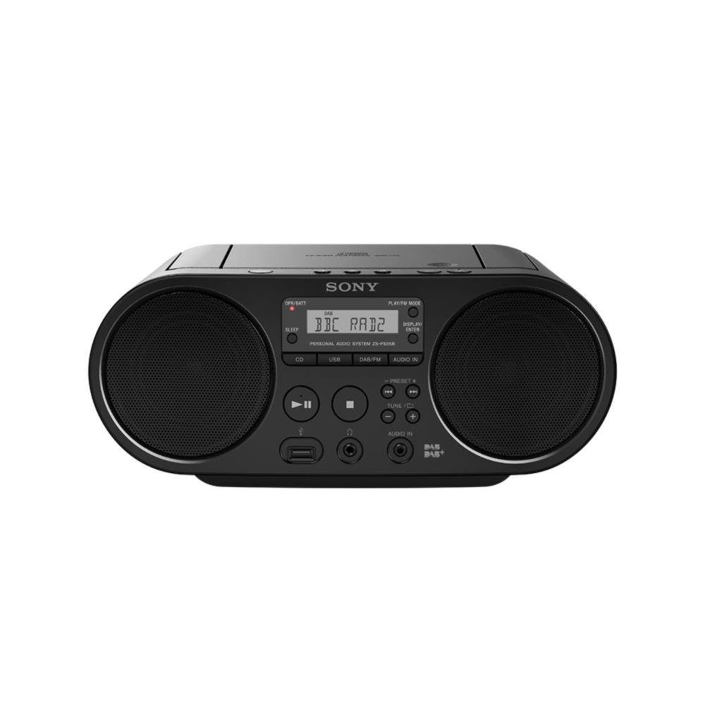 Sony ZS-PS55B Radio/CD-speler DAB+, VHF (FM) AUX, CD, USB Zwart-1