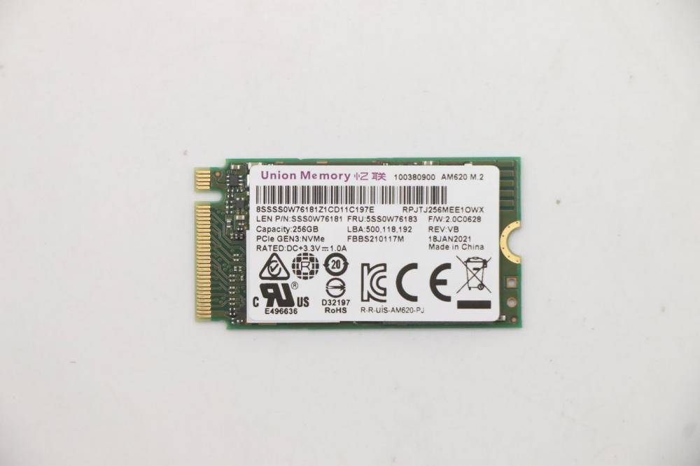 Lenovo 5SS0W76183 Interne Solid State-schijf M.2 256GB PCI Express 3.0 NVMe (5SS0W76183)-1