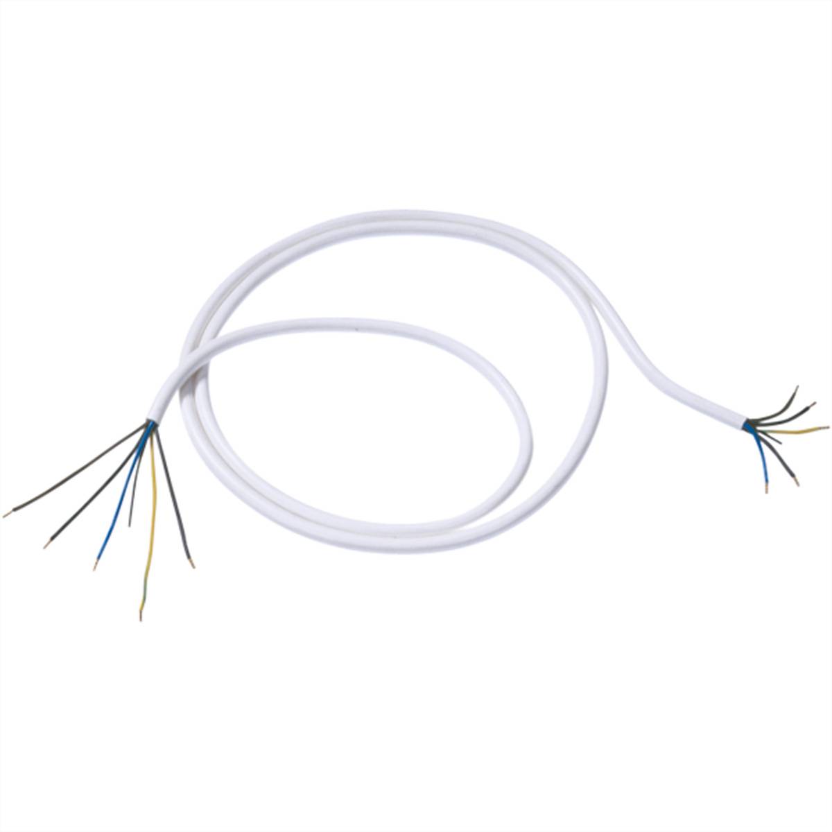 BACHMANN kooksnoer 1,5 m wit 5G1.50AE, H/AEH H05VV-F 5G1.50 Apart verpakt