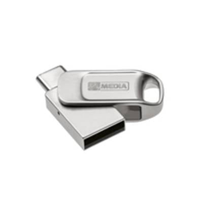 Mymedia USB 2.0 OTG-stick 16GB, type AC, My Dual, zilveren blisterverpakking