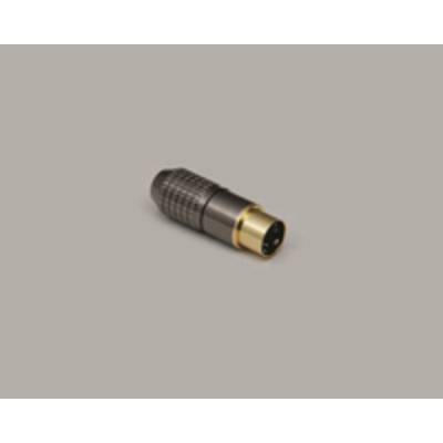 BKL Electronic 0204020 Miniatuur-DIN-connector Stekker, recht Aantal polen: 6  Zwart 1 stuk(s) 