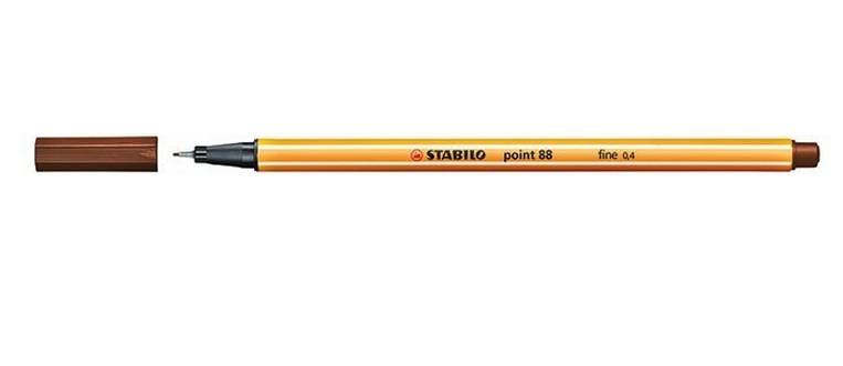 point 88, premium fineliner 0.4 mm, bruin, per stuk-2
