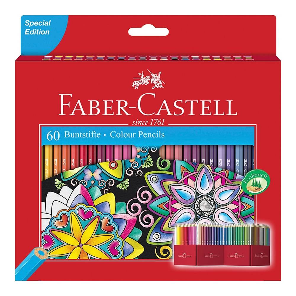 FABER-CASTELL Kleurpotlood Kasteel 60-pack kartonnen doos-1