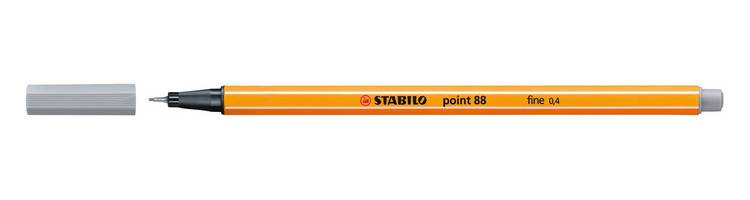 Fineliner stabilo point 88/95 f middelkoud grijs | 1 stuk-1