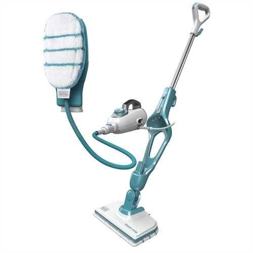 Black+Decker 9-in-1 stoommop 0,5 l 1300 W turquoise, wit-0