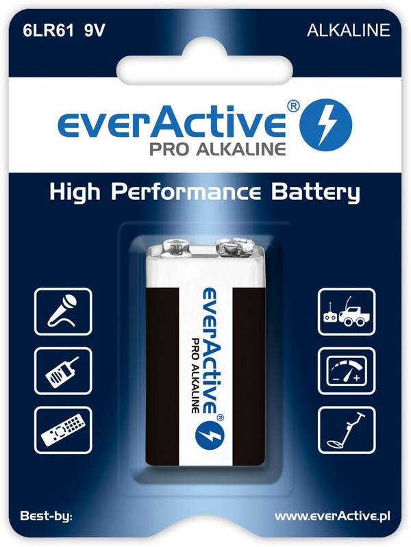 Alkalinebatterij 6LR61 9V (R9*) everActive Pro