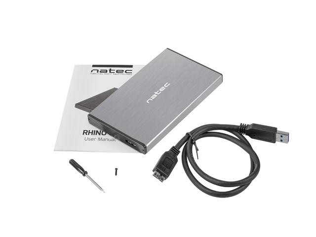 NATEC HDD-BEHUIZING RHINO GO (USB 3.0, 2,5", GRIJS)-5