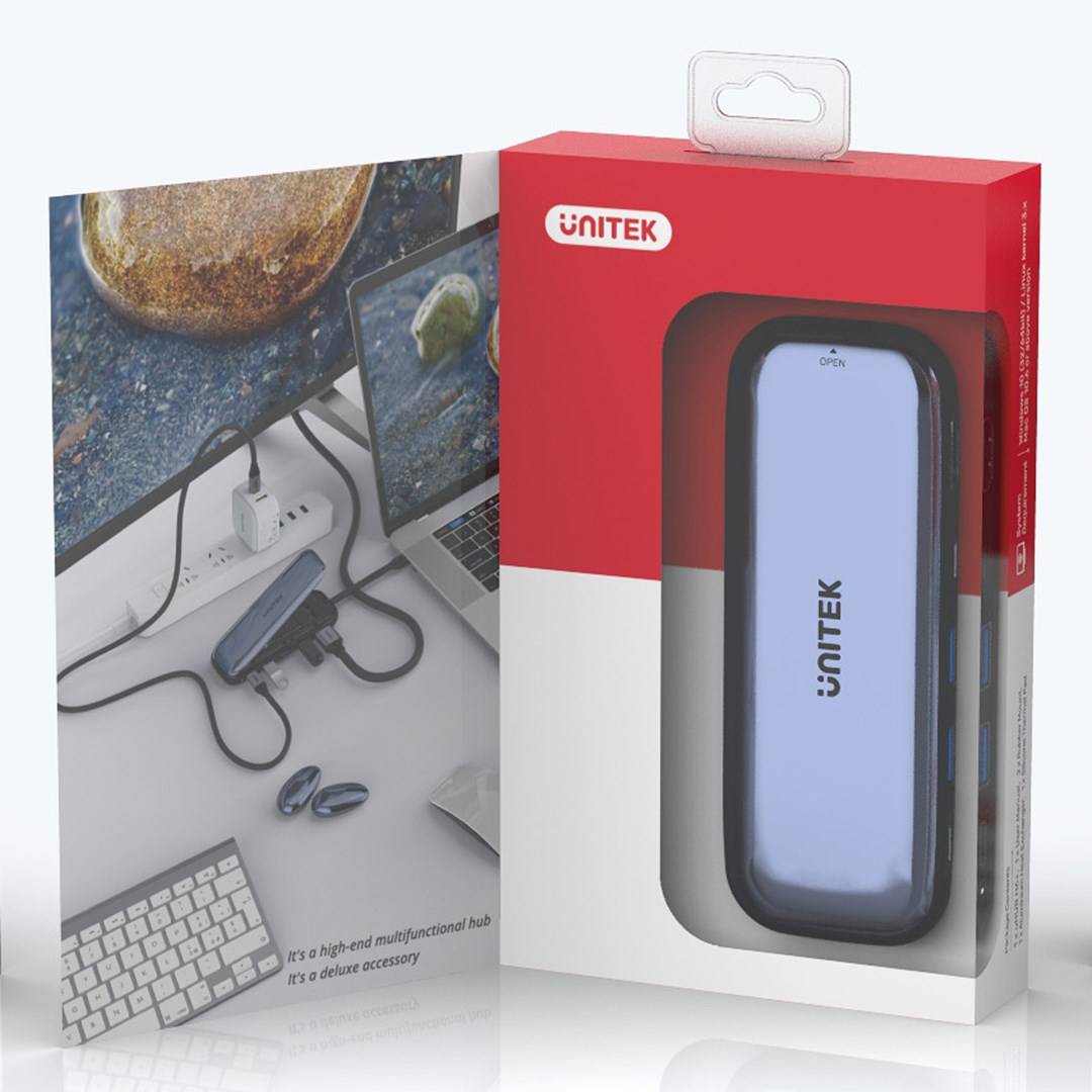 UNITEK HUB USB-C OPSLAG M.2, HDMI, USB-C PD 100W, D1046A-3