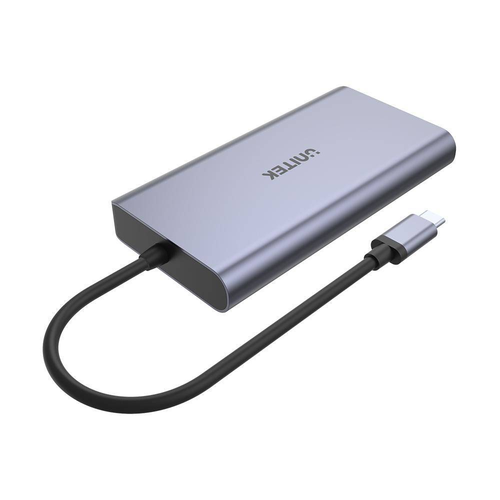UNITEK uHUB S7 USB 3.2 Gen 1 (3.1 Gen 1) Type-C Grijs-1