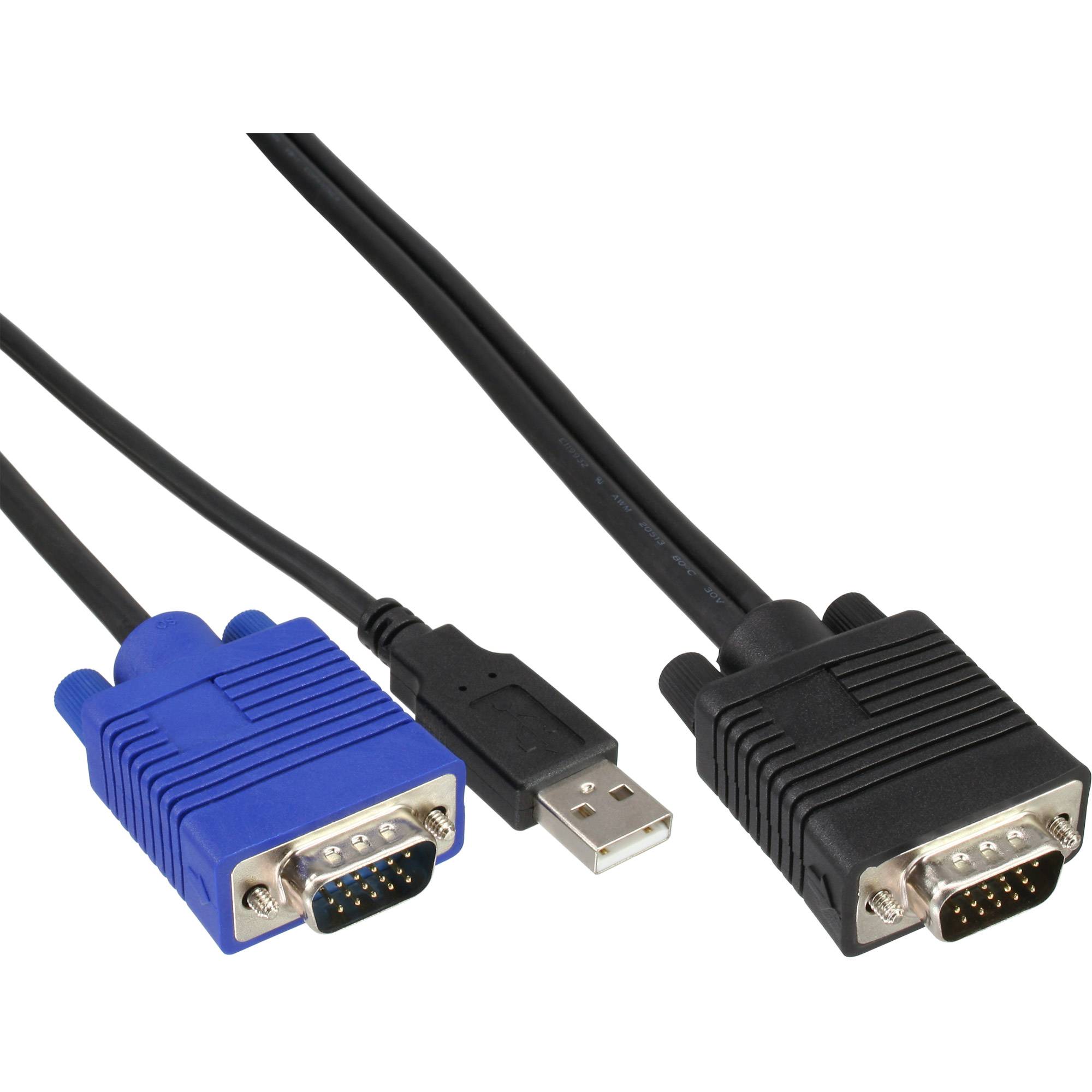 InLine® KVM-kabelset, USB, voor 19" KVM-switch, lengte 1,8m-0