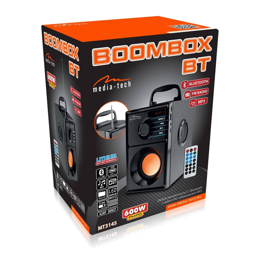 Media-Tech BOOMBOX BT 15 W Stereo draagbare luidspreker Zwart-1