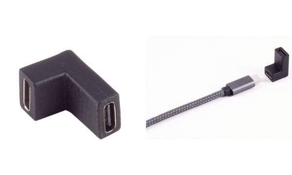 ShiverPeaks BASIC-S--Adapter USB-C Verbinder 3.1 90° Winkel links/rechts PVC-2
