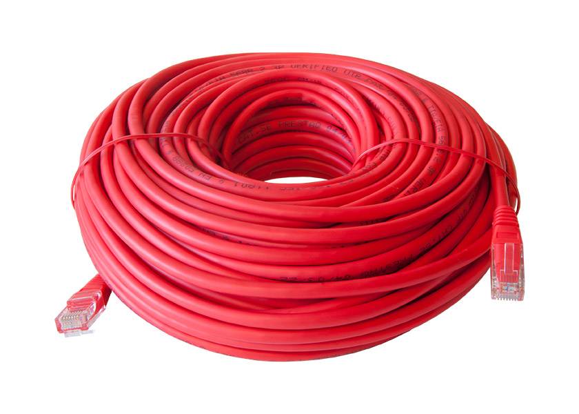 Patch kabel Cat.5e UTP PVC molded rood 30 meter-0