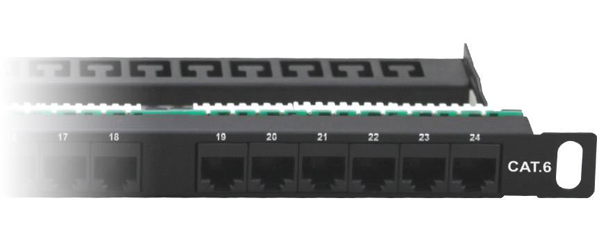 Patch paneel Unshielded Category 6 24-voudig 0.5HE zwart-0