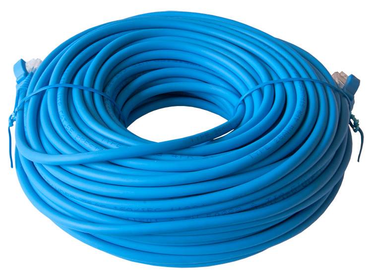 Patch kabel Cat.5e UTP PVC molded blauw 30 meter-0