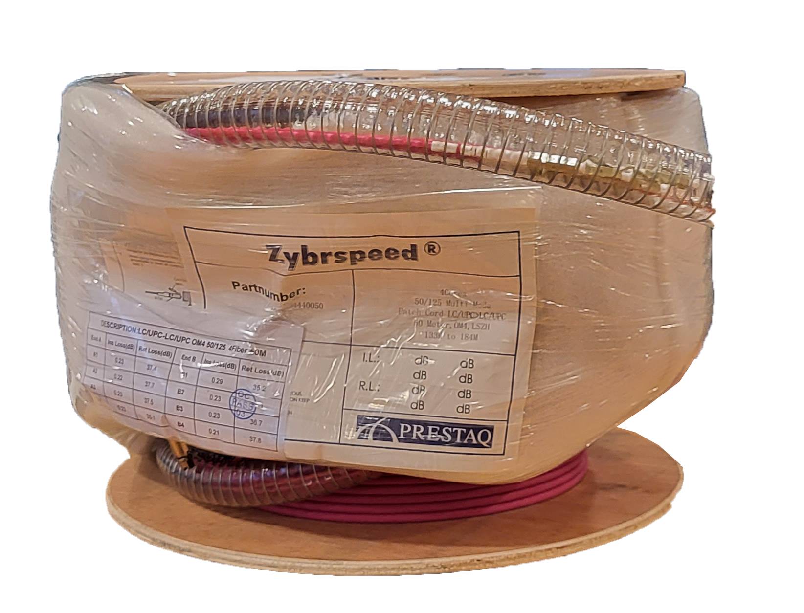 Prefab Indoor cable LSZH MM OM4 4 fiber LC 50M-0