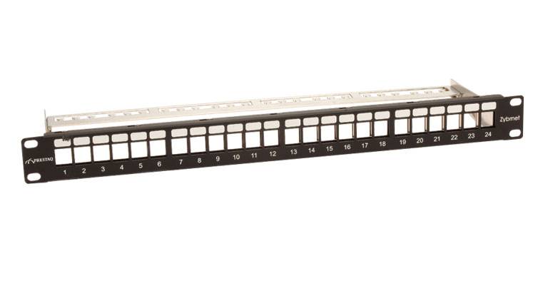 Patch paneel Leeg 24-voudig 1HE Incl. kabel manager-0