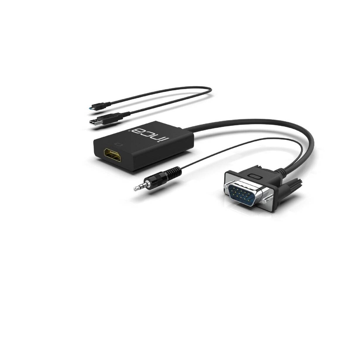 INCA Adapter IVTH-02 VGA + USB-A + Audio > HDMI, 0,2 m retail-0