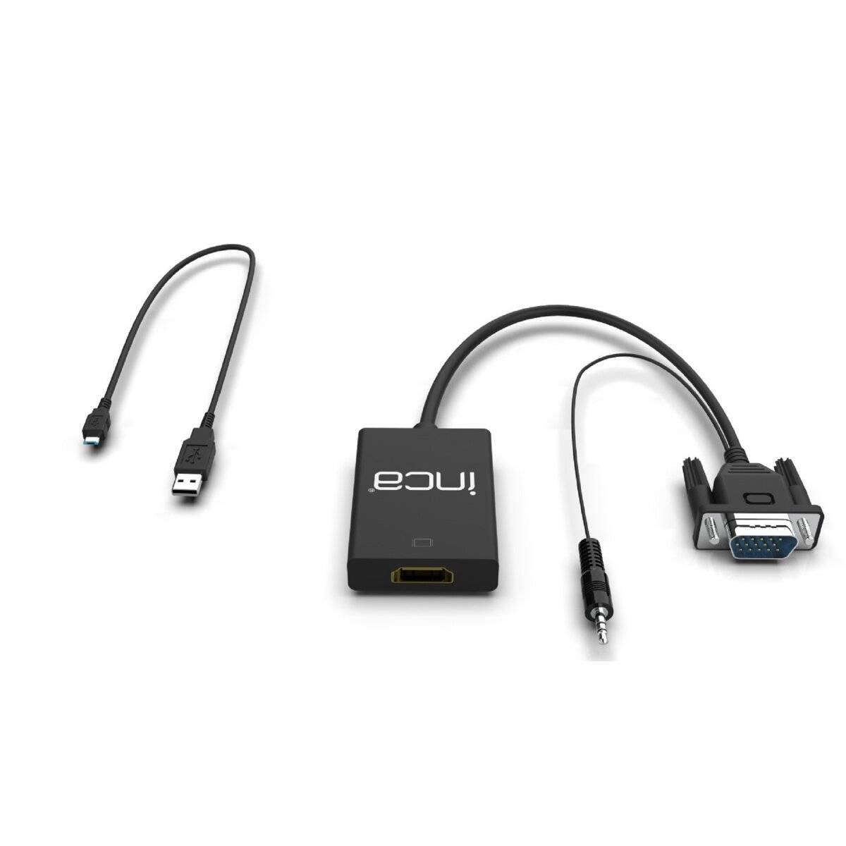 INCA Adapter IVTH-02 VGA + USB-A + Audio > HDMI, 0,2 m retail-4