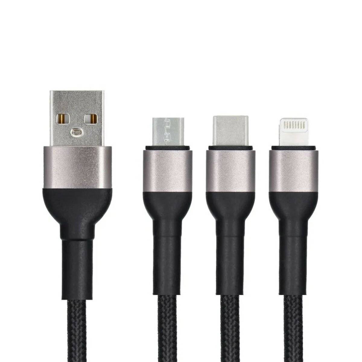 Blue Star datakabel – 3in1 met micro-USB-, USB-C- en iPhone-aansluitingen-2