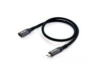 Uitrustingskabel USB-C 3.2 -> C stopcontact St/Bu 1,00m 5A 4K/60Hz sw-0