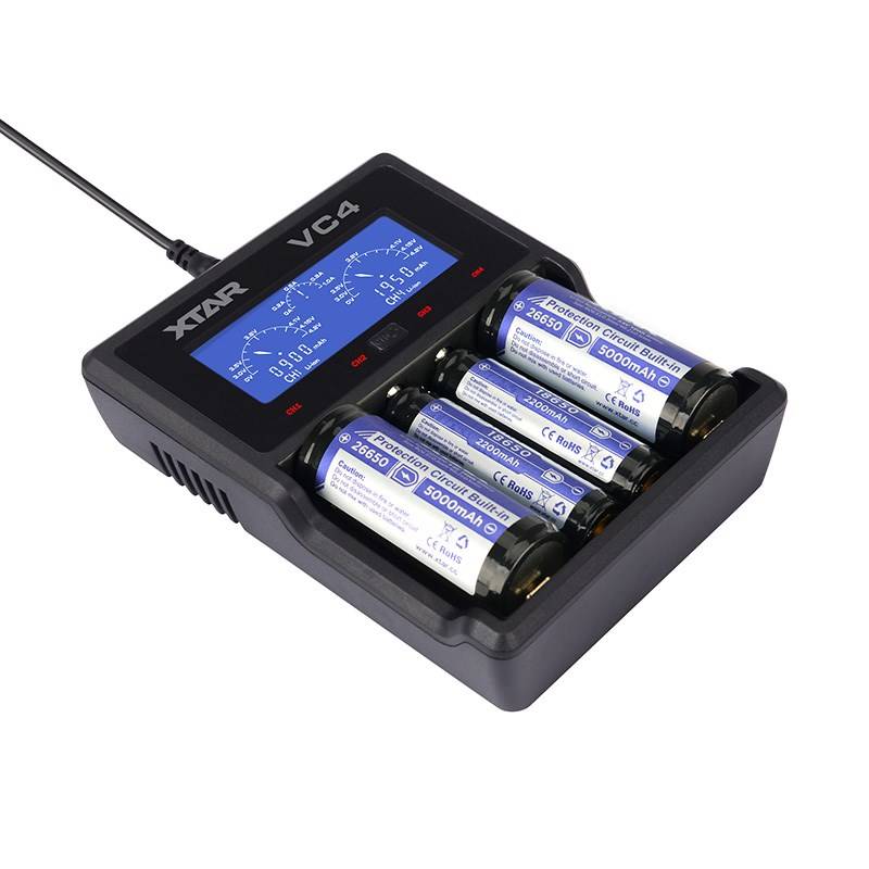 XTAR VC4 huishoudaccu USB-2