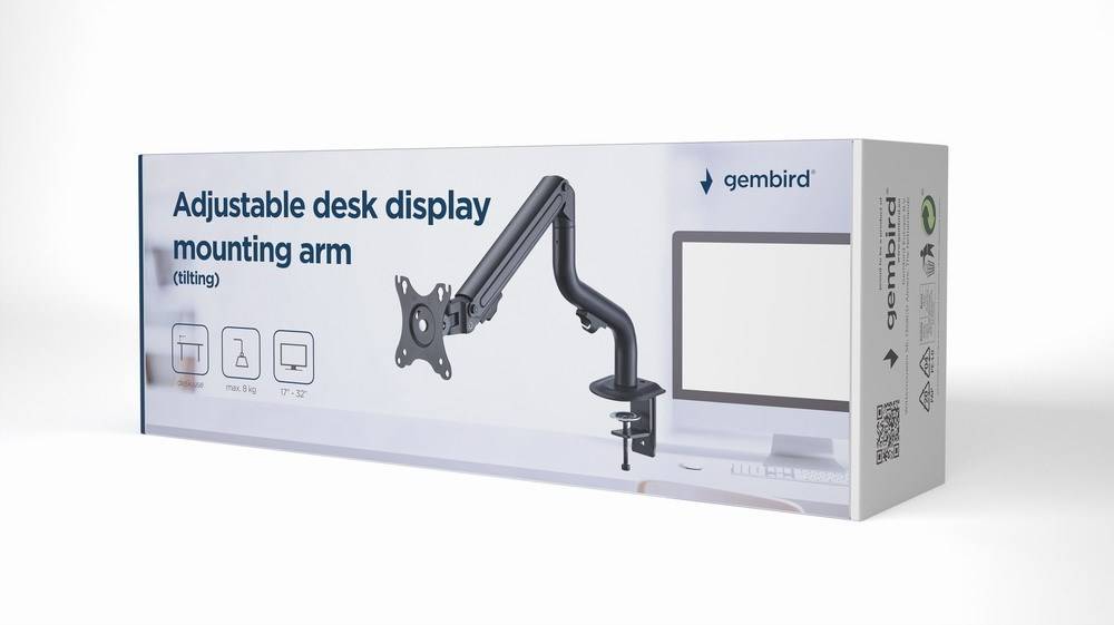 GEMBIRD MA-DA1-02 Houder; 8kg; 17÷32"; zwart; Arml: 515mm; aluminium,plastic,staal - 1 stuk-2
