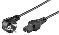Netsnoer CEE 7/7 - C15 2m Schuko Zwart-1