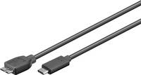 USB-C naar USB3.0 Micro B 1M Zwart voor synchroniseren en-1