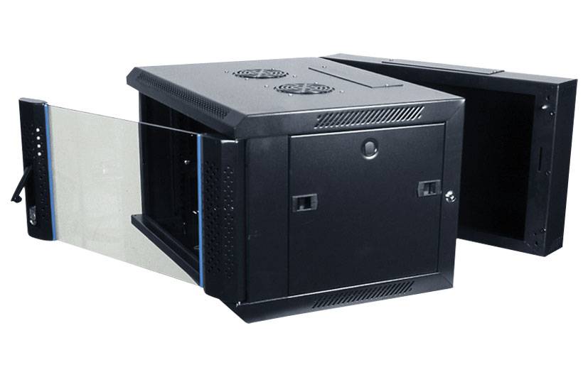 19" PATCHKAST WAND MONTAGE TWEEDELIG D550*B600*15HU rook-glazen deur-0