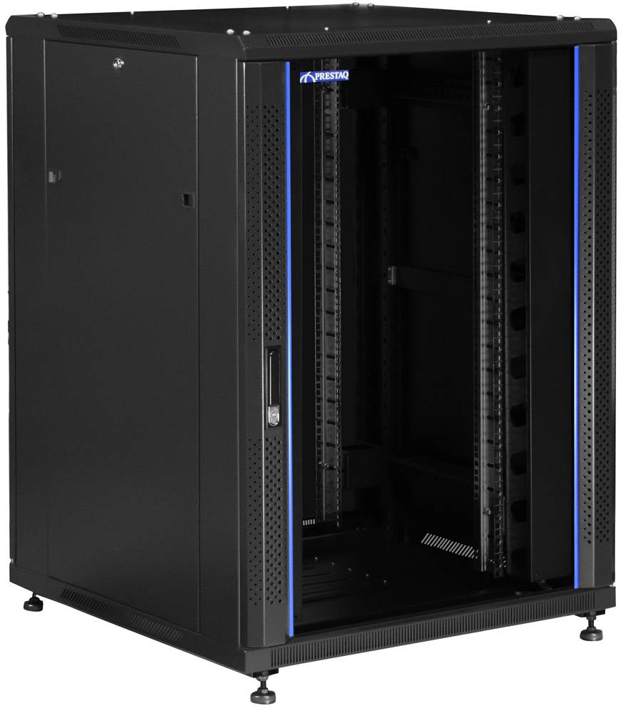 19" PATCHKAST D1000 *B800*18HU rook-glazen deur-0