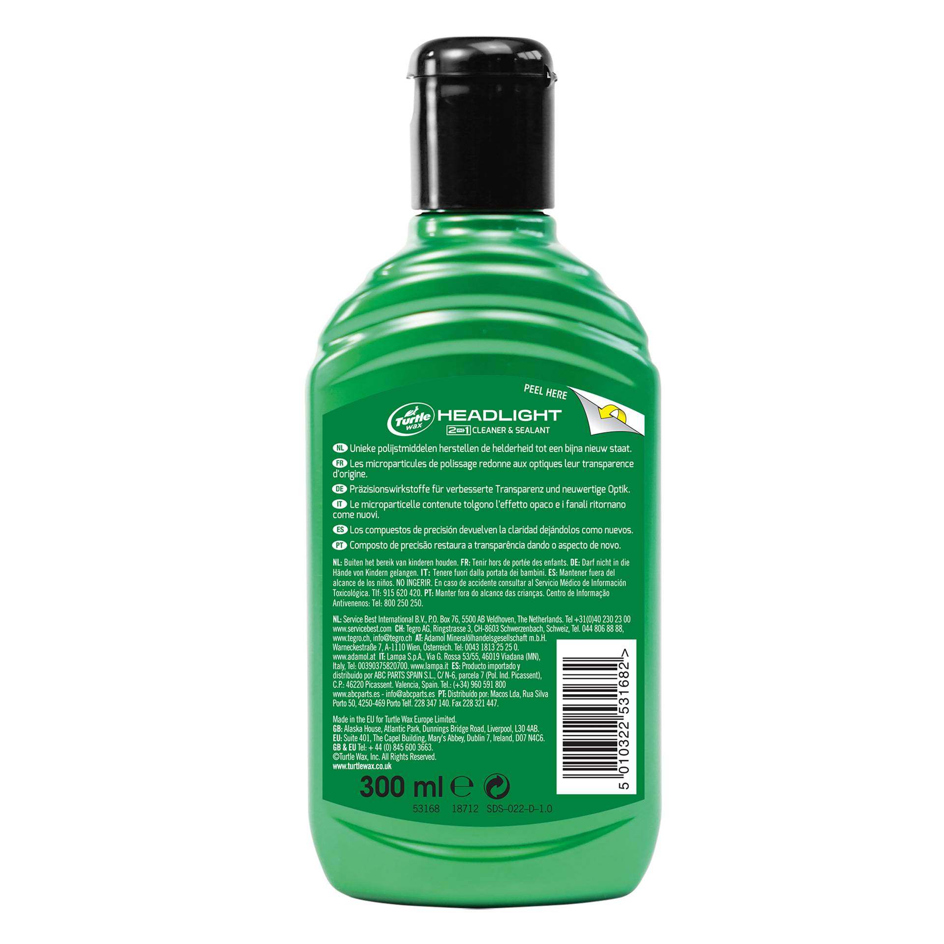 Turtle Wax 53168 Headlight Cleaner & Sealant 300ml-2