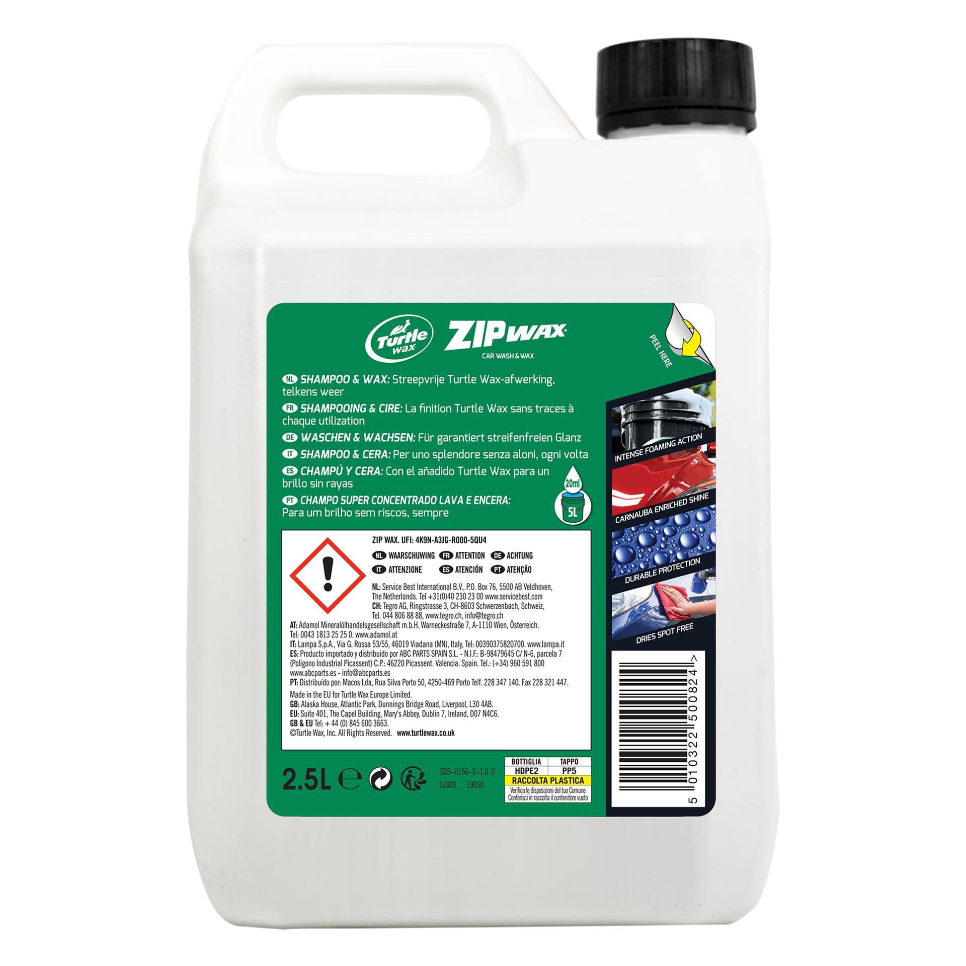 Turtle Wax 52882 Zip Wax Shampoo 2,5 Liter-1