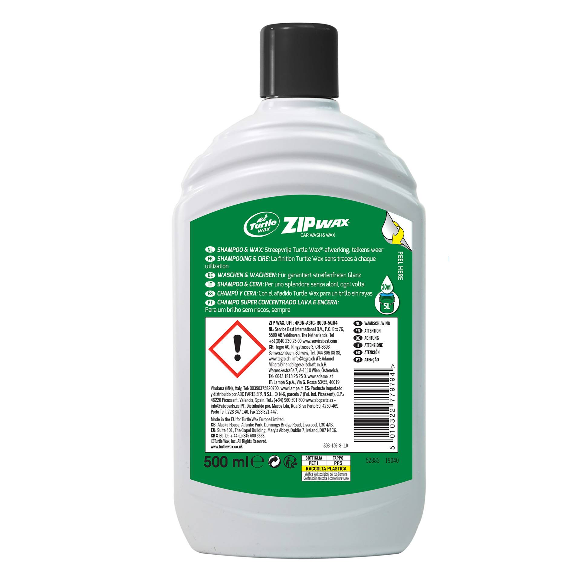 Turtle Wax 52883 Zip Wax Shampoo 500ml-1