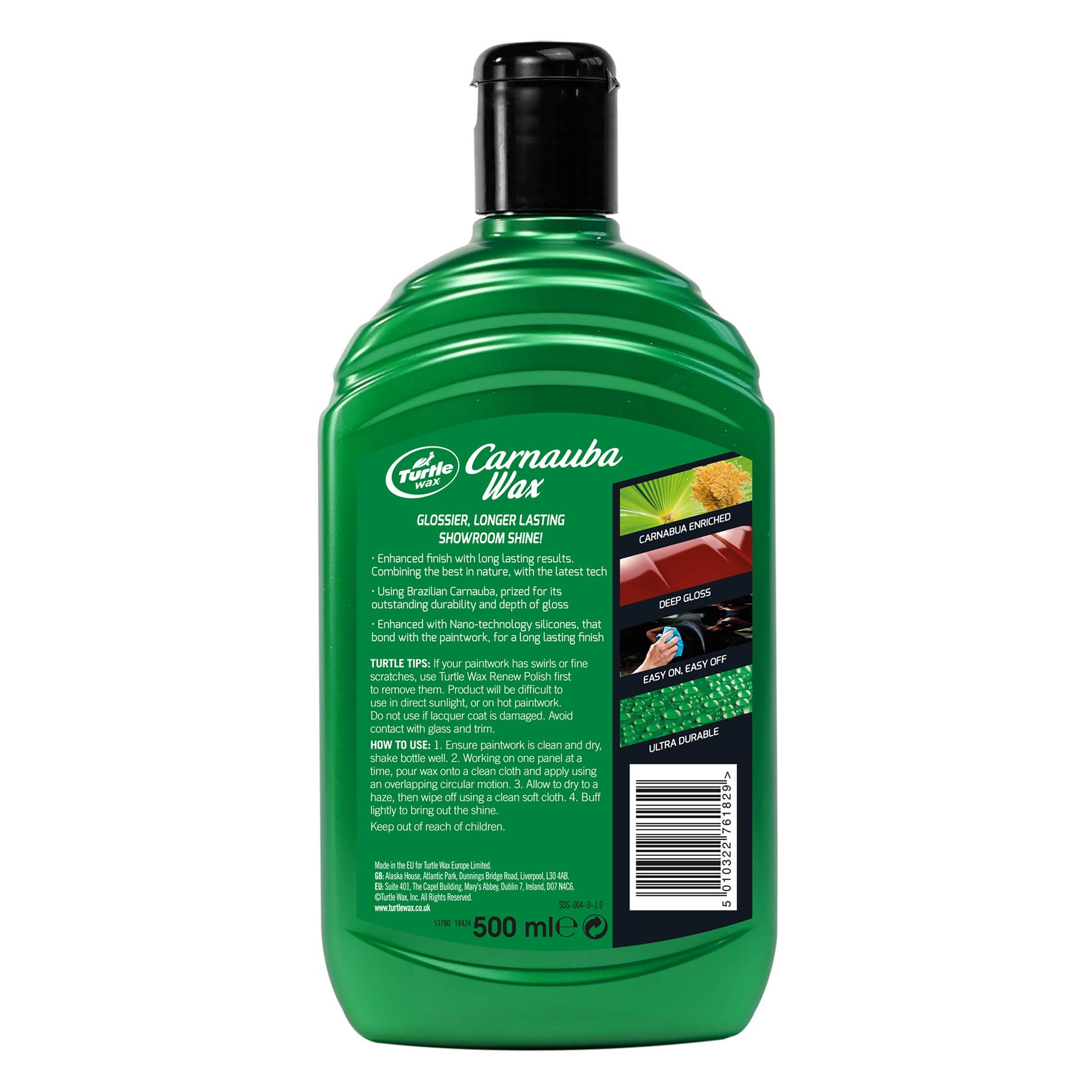 TURTLE WAX Carnauba Car Wax 500ml-3