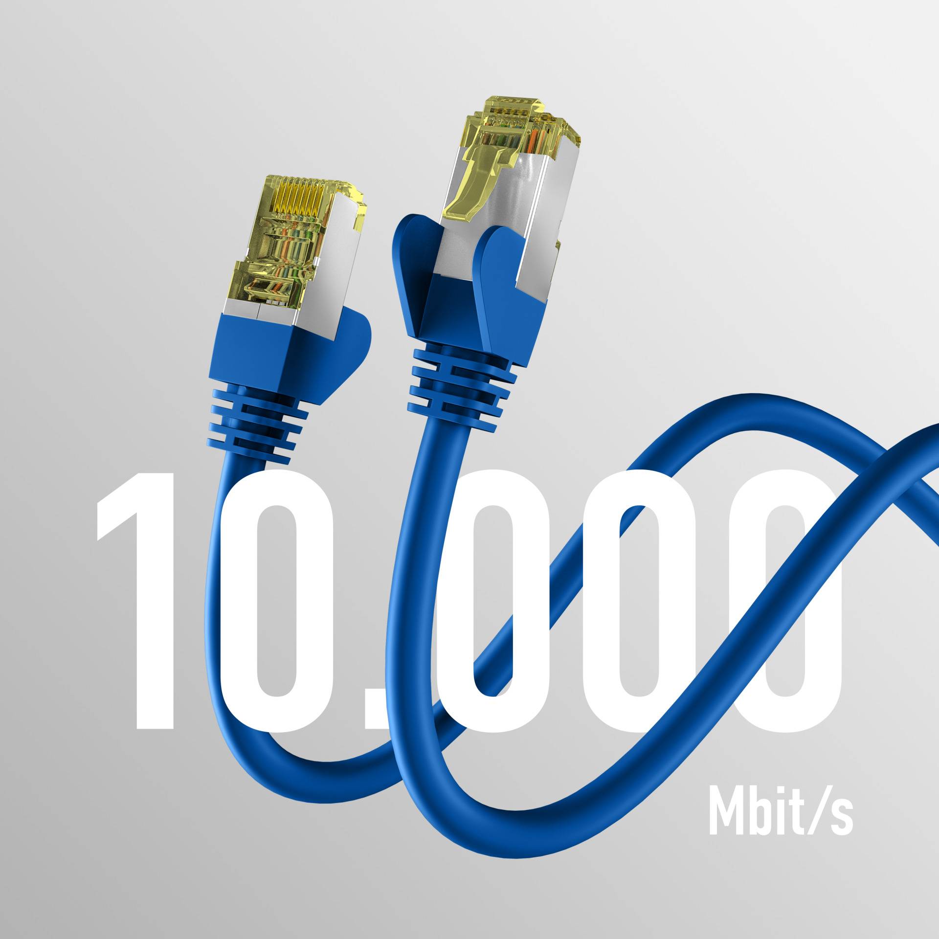 EFB CAT6a BLAUW 10m patchkabel S/FTP PIMF-1