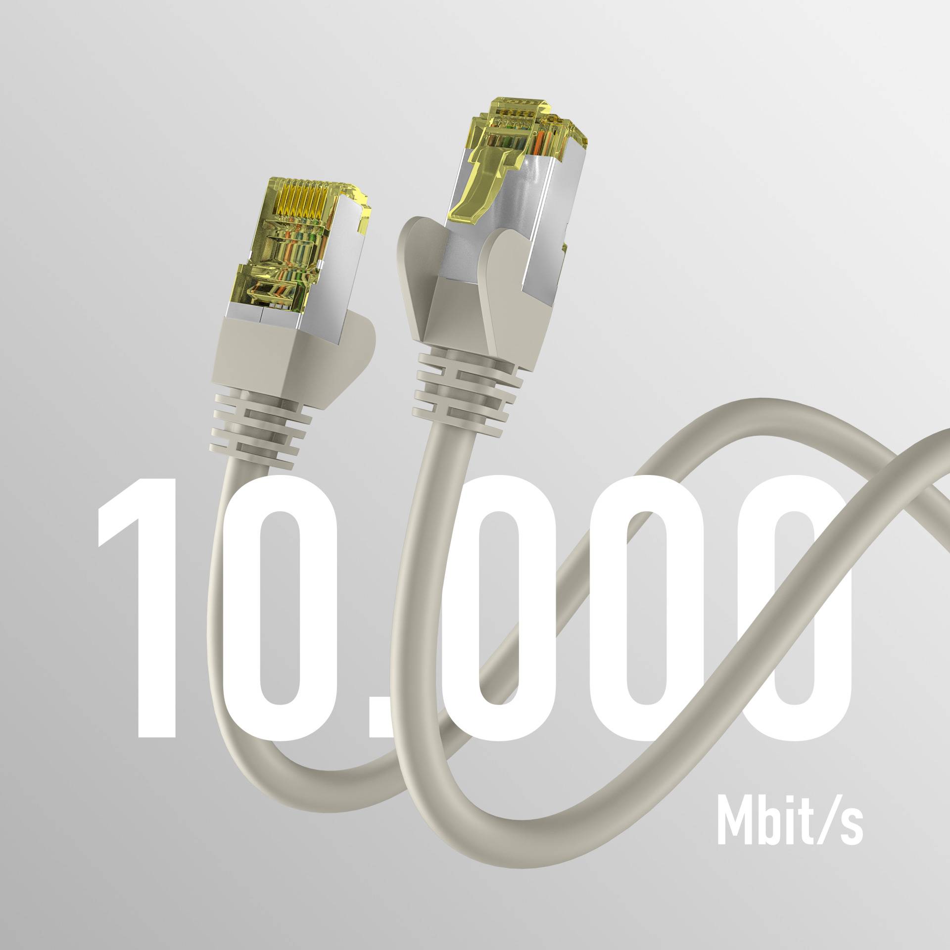 EFB CAT6a GRIJS 1m patchkabel S/FTP PIMF-1