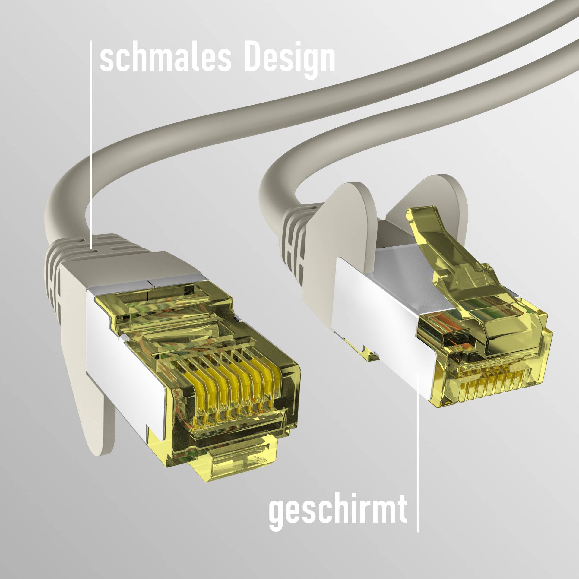 EFB CAT6a GRIJS 1m patchkabel S/FTP PIMF-3