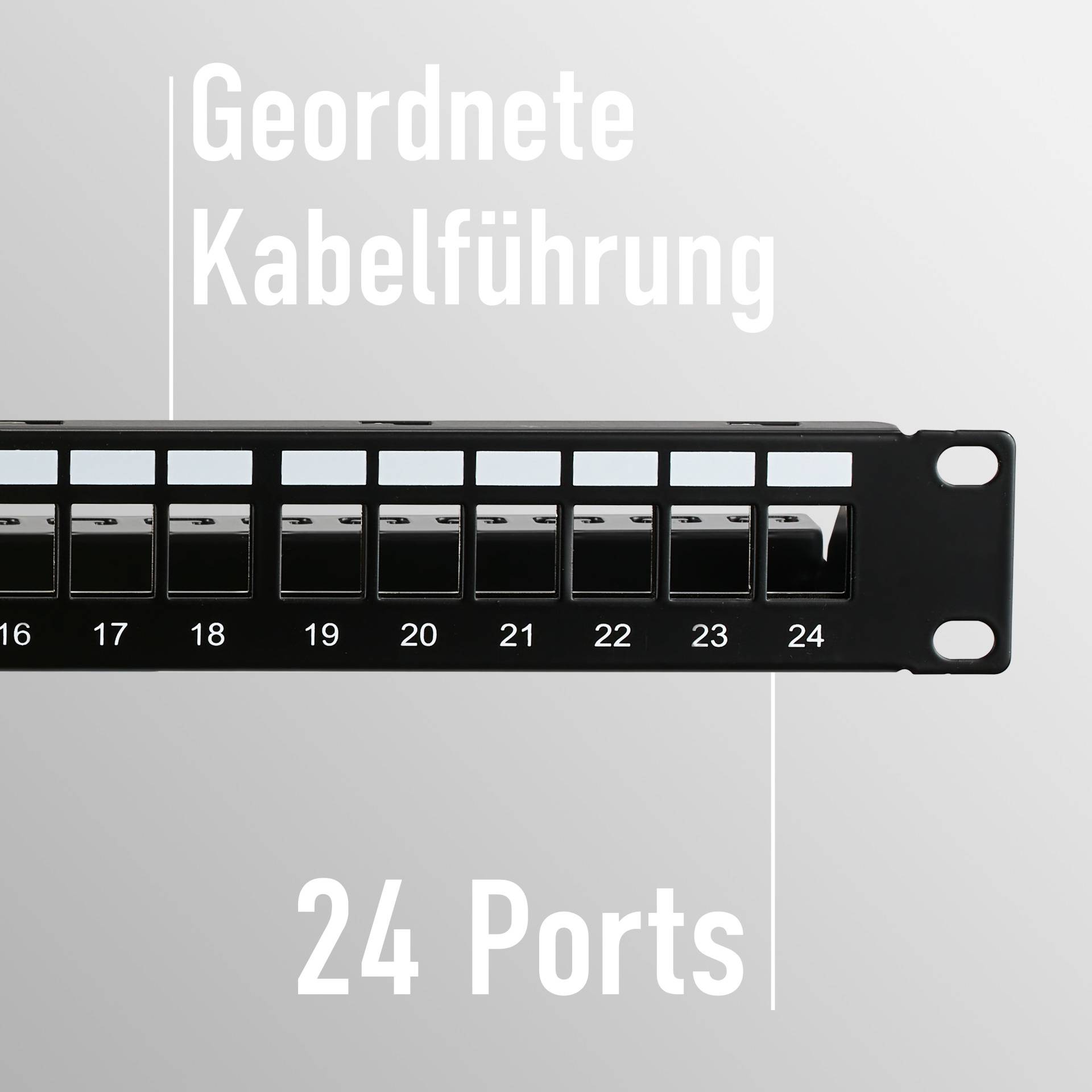 EFB verdeelbord patchpaneel 19 inch 1U, 24-poorts,-3