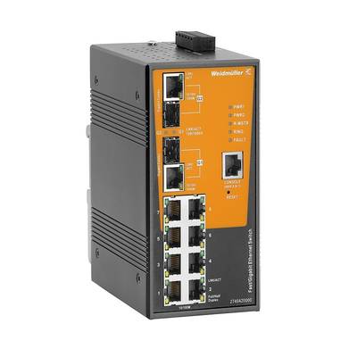 Weidmüller IE-SW-AL10M-8TX-2GC Industrial Ethernet Switch   10 / 100 / 1000 MBit/s  