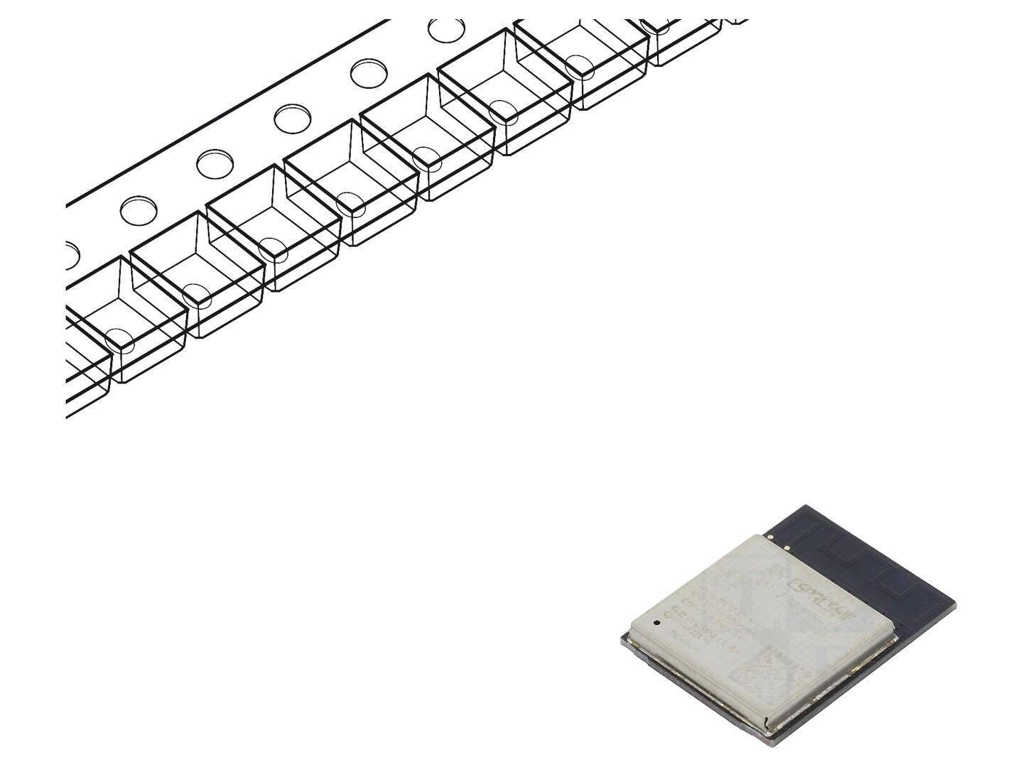 ESPRESSIF ESP32S2-MINI-1 Module: IoT; 19,5dBm; WiFi; PCB; SMD; 15,4x20x2,4mm; 2,412÷2,484GHz - 1 stuk-1