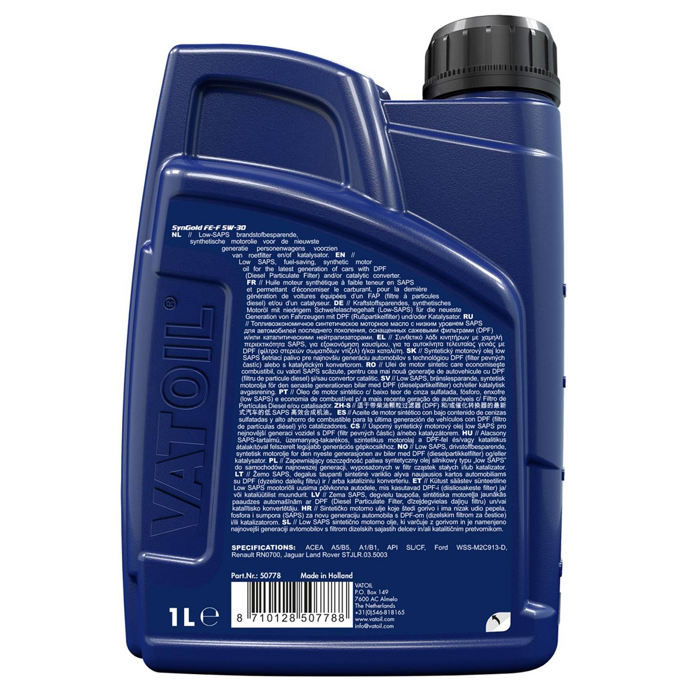 VatOil Motorolie SynGold FE-F 5W-30 1 Liter-0