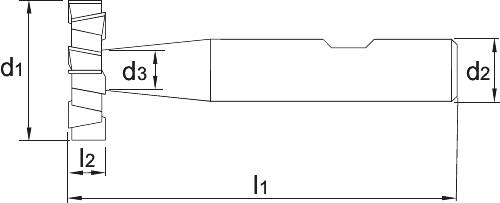 Phantom HSS-E schijfspiefrees, kruisvertand, d1:Ø 28,5 - l2: 6 - l1: 63 - d2: Ø 12-1