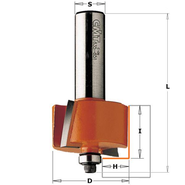 CMT sponningfrees, HM, Ø 31,7 x 19/64,8 mm. S=Ø8-1