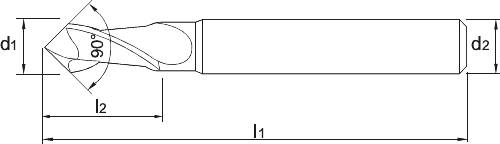 Phantom VHM multi-PLUS frees, AlTiN-X‚ 90°,d1: Ø 2 - l2: 4 - l1: 39 - d2: Ø 3-1