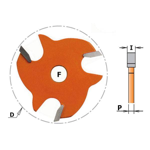 CMT Schijffrees, HM, Ø 47,6 x 4 mm, ø8-1